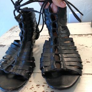 Black womens sandals size 7